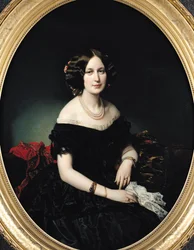 Portræt af baronessen af Weisweiller, 1853
